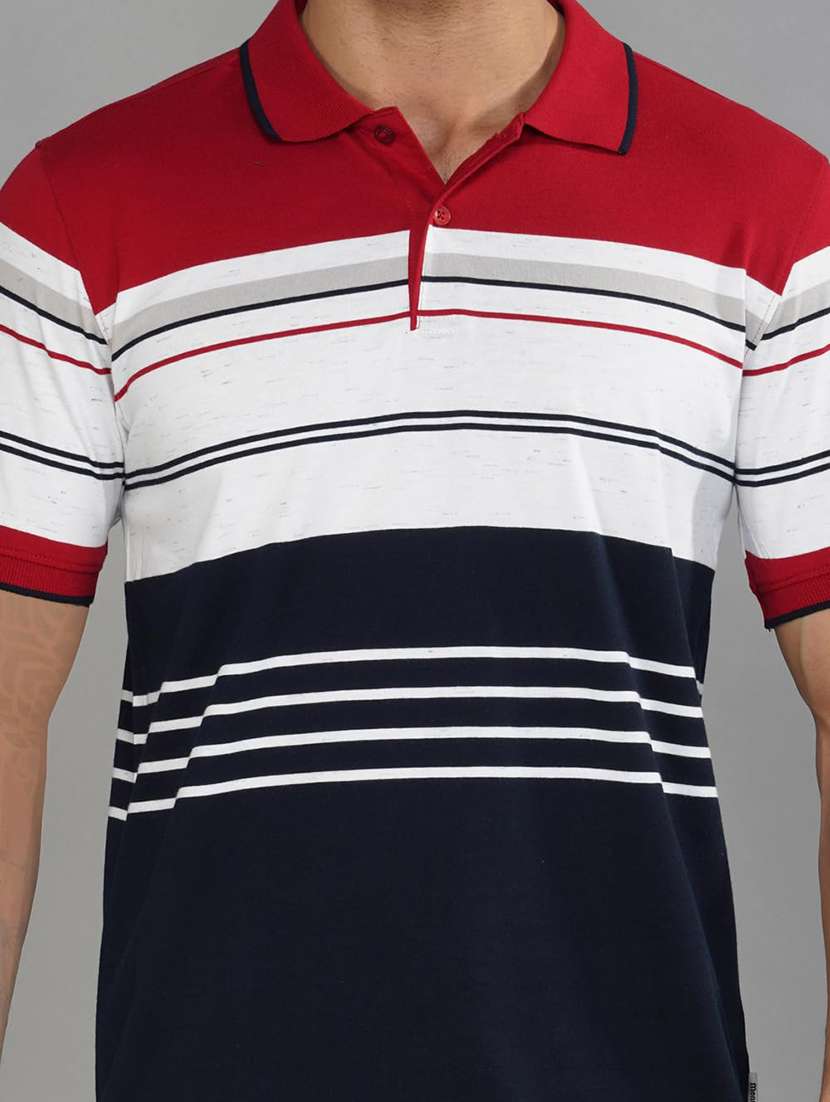 men color blocked short sleeves regular fit polo t-shirt - 21928089 -  Standard Image - 4