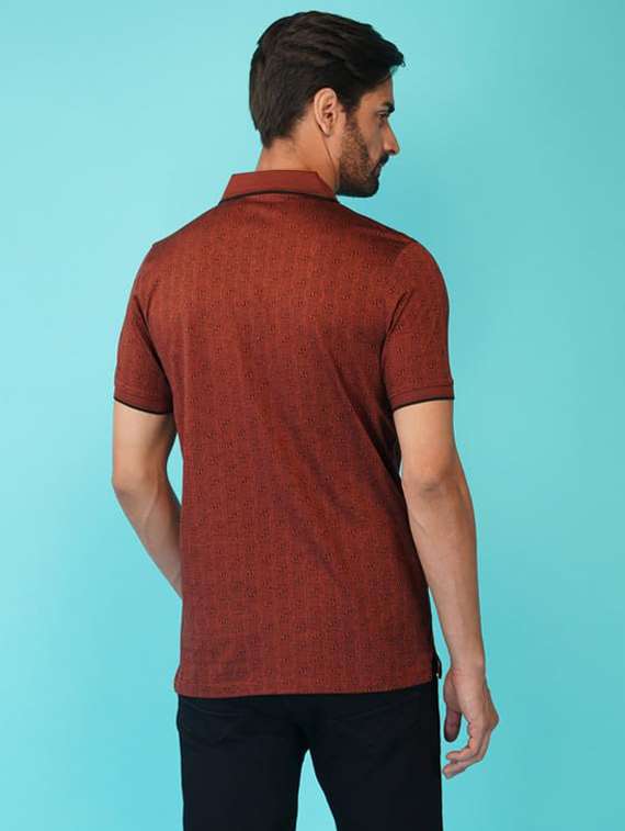 men printed short sleeves regular fit polo t-shirt - 21928108 - Standard Image - 4