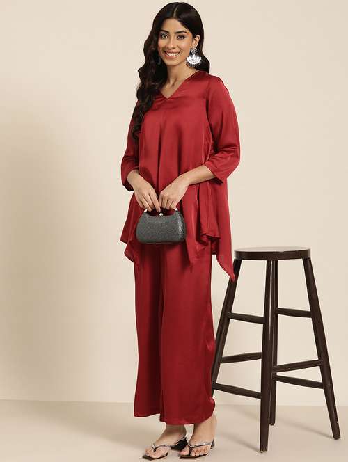 women three quarter sleeve ethnic co-ord set - 21928405 -  Standard Image - 0