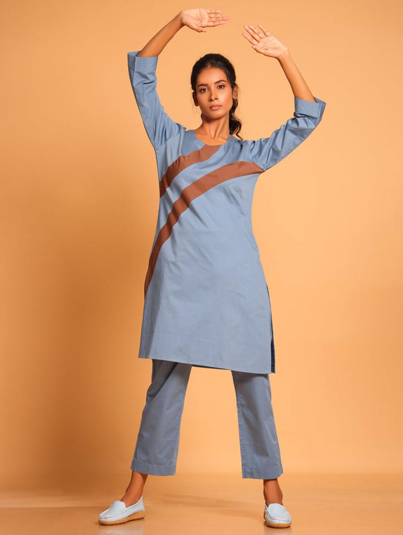 women color blocked ethnic co-ord set - 21928504 -  Standard Image - 1