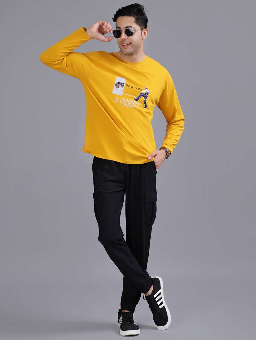 men printed long sleeve regular fit t-shirt - 21928536 -  Standard Image - 4