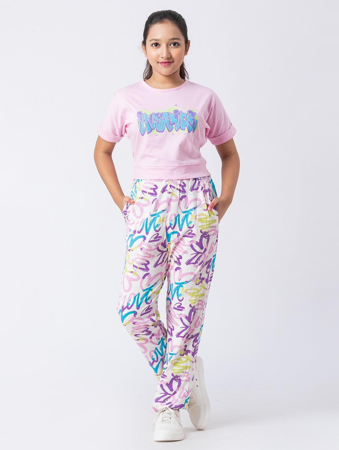 girls printed short sleeve pyjama set nightwear - 21928551 - Standard Image - 4