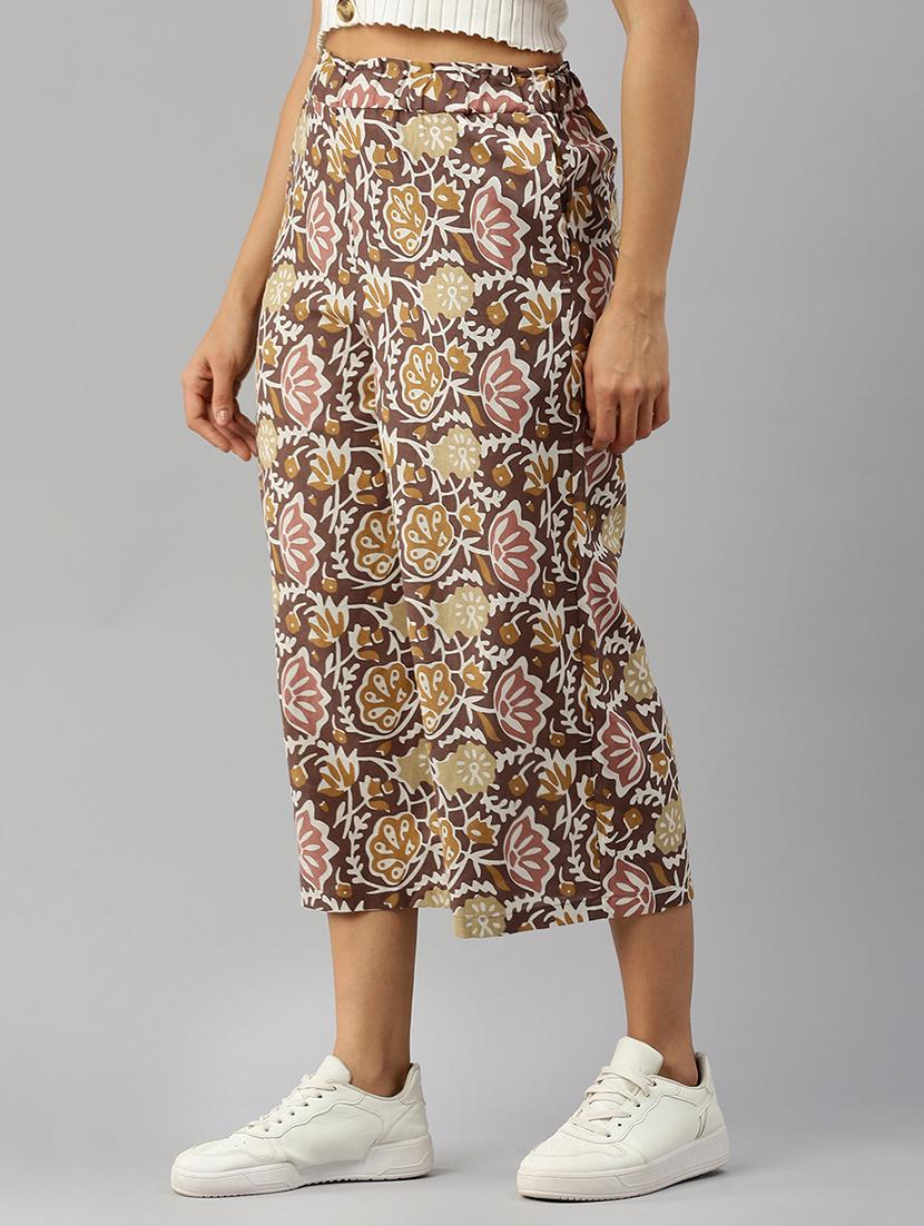 women printed mid rise culottes - 21928566 -  Standard Image - 1