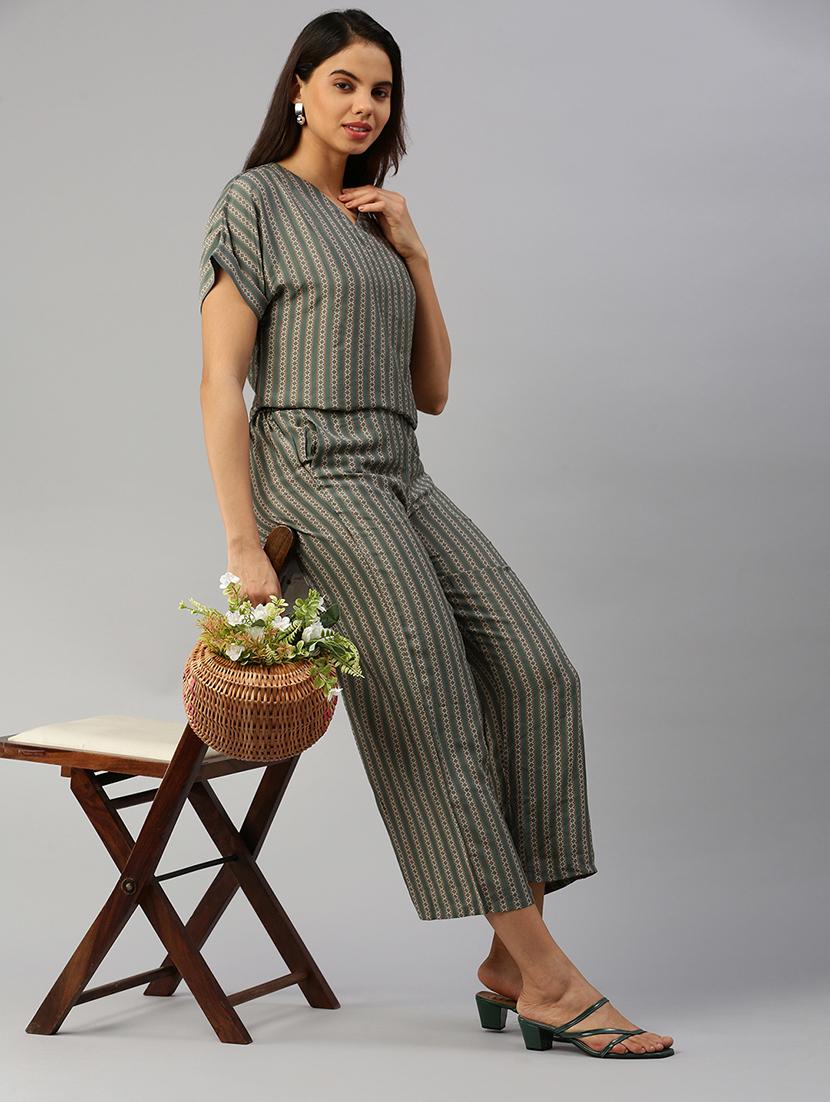 women printed high rise calf length palazzo - 21928576 - Standard Image - 4