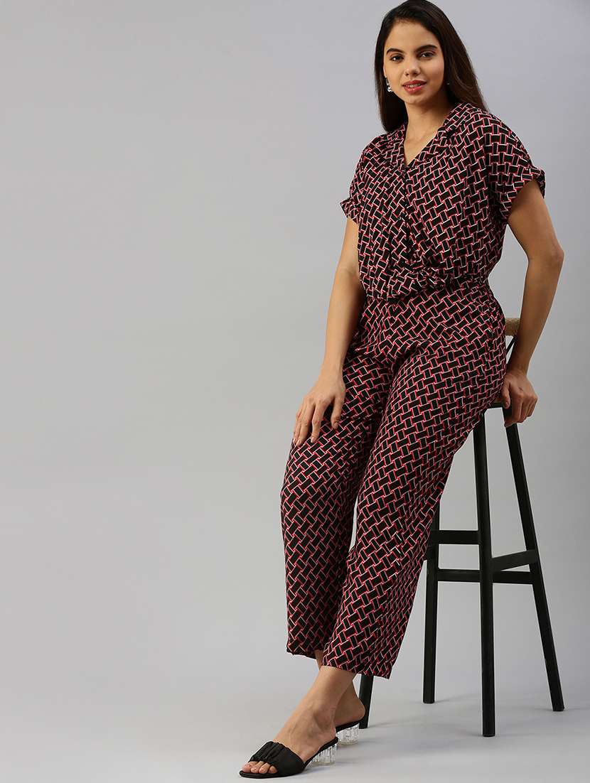 women printed mid rise straight trouser - 21929572 -  Standard Image - 4