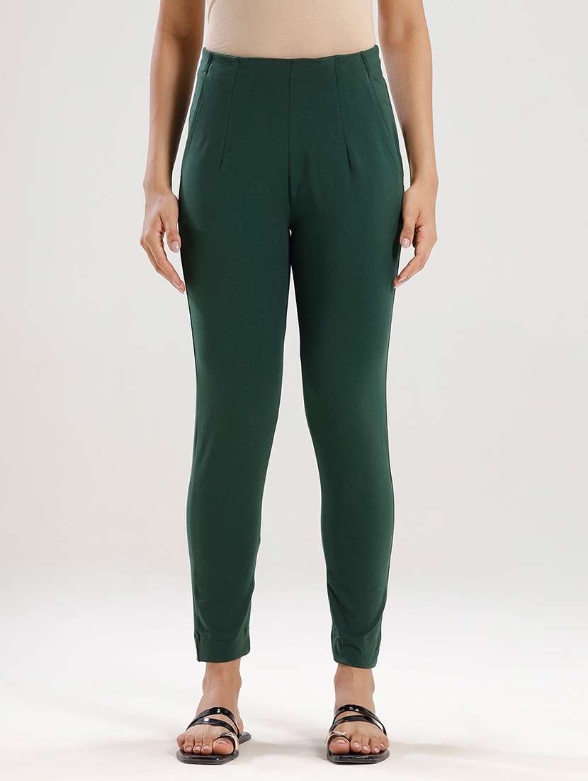 women solid high rise cigarette pant - 21929580 - Zoom Image - 0