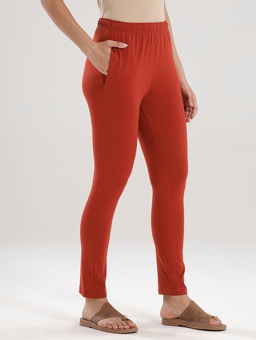 women solid mid rise ankle length legging - 21929583 - Standard Image - 1