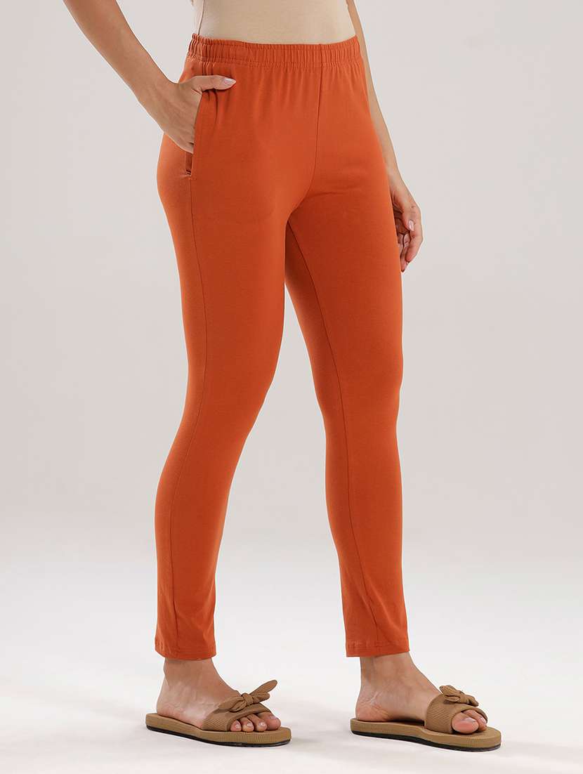 women solid mid rise ankle length legging - 21929586 -  Standard Image - 1