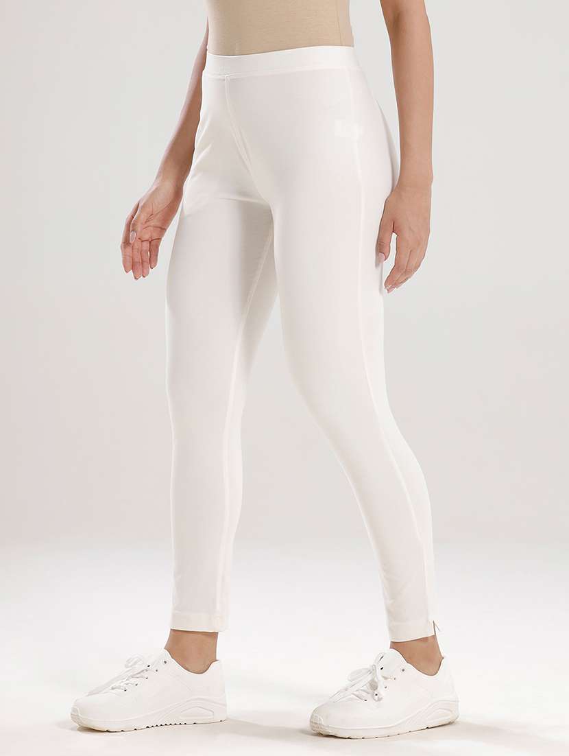 women solid mid rise ankle length legging - 21929593 -  Standard Image - 1