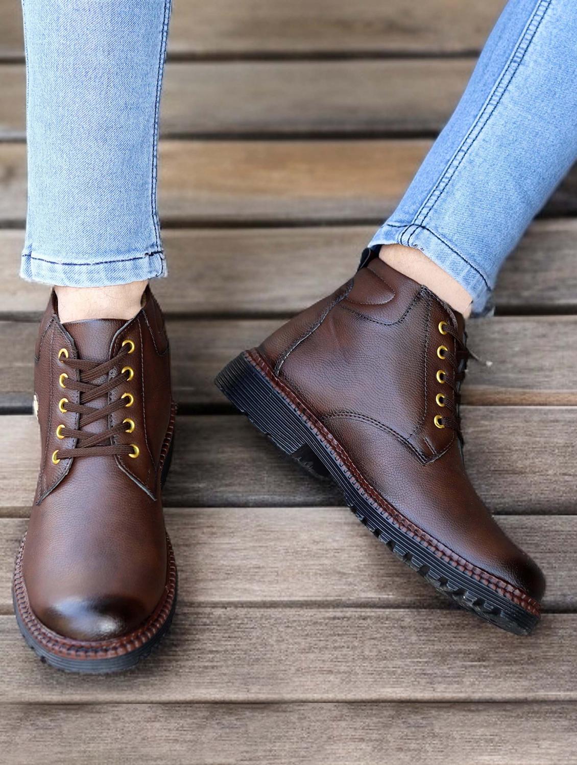 men brown lace up boot - 21930252 -  Zoom Image - 0
