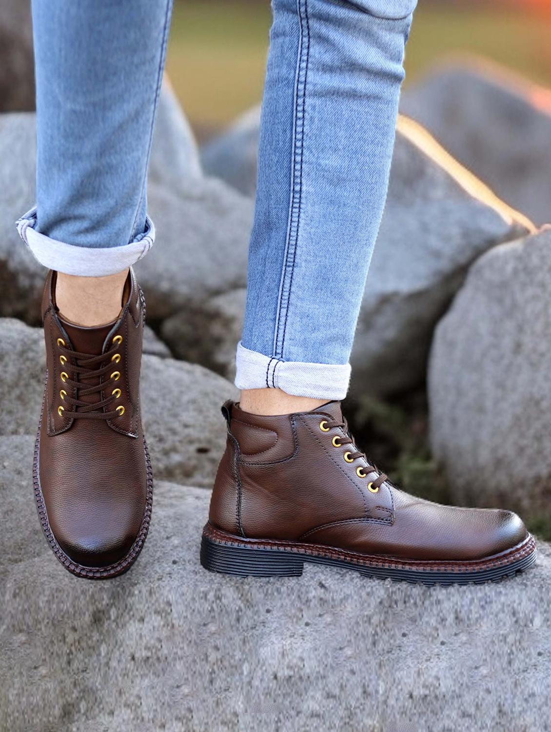men brown lace up boot - 21930252 - Standard Image - 4