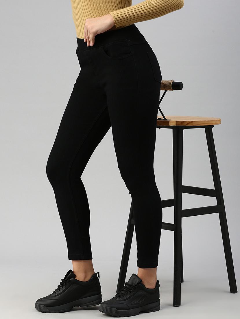 women sollid mid rise slim fit jegging - 21930269 - Zoom Image - 0