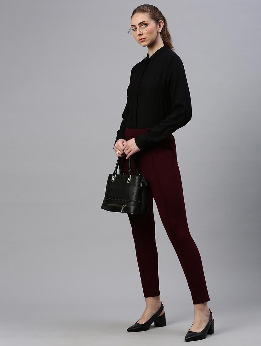 women solid mid rise slim fit jegging - 21930270 - Standard Image - 4