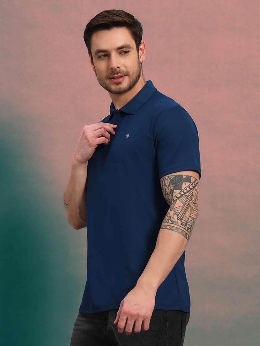 men solid short sleeve regular fit polo t-shirt - 21930275 -  Standard Image - 1