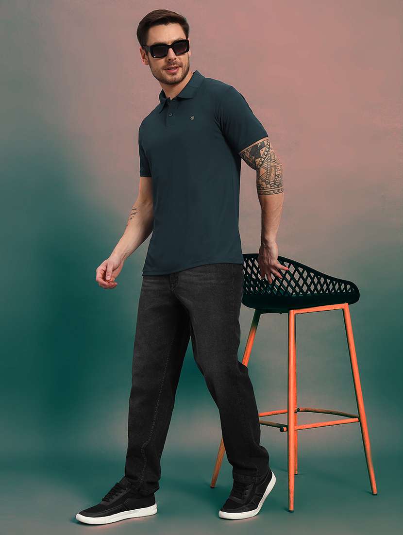 men solid short sleeve regular fit polo t-shirt - 21930278 - Standard Image - 4