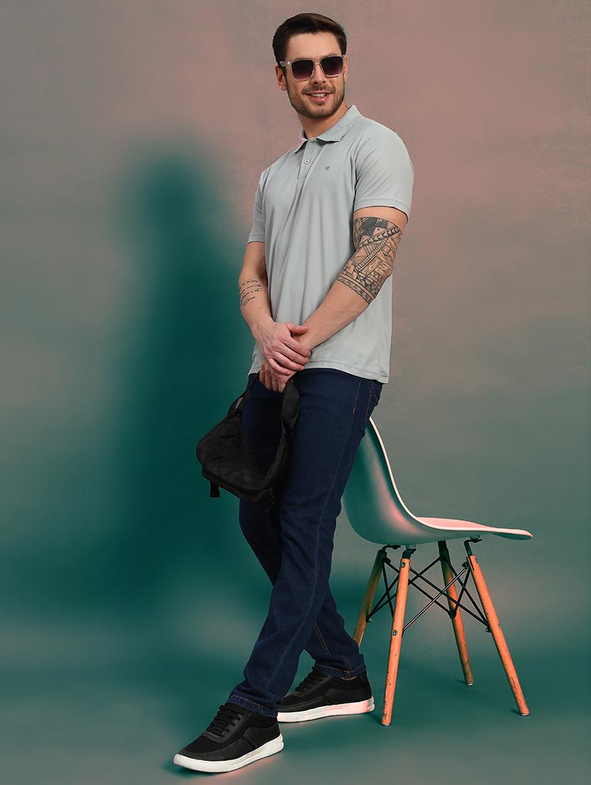 men solid short sleeve regular fit polo t-shirt - 21930280 - Standard Image - 4