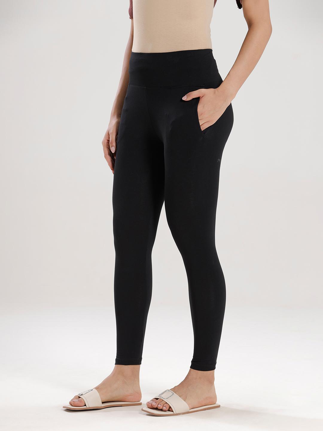 women solid high rise slim fit jegging - 21930289 -  Standard Image - 1