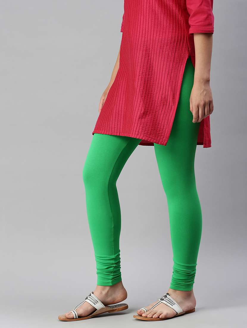 women solid mid rise full length legging - 21930316 -  Standard Image - 1