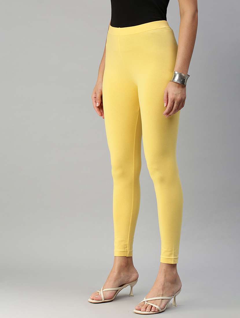 women solid mid rise ankle length legging - 21930320 -  Standard Image - 1