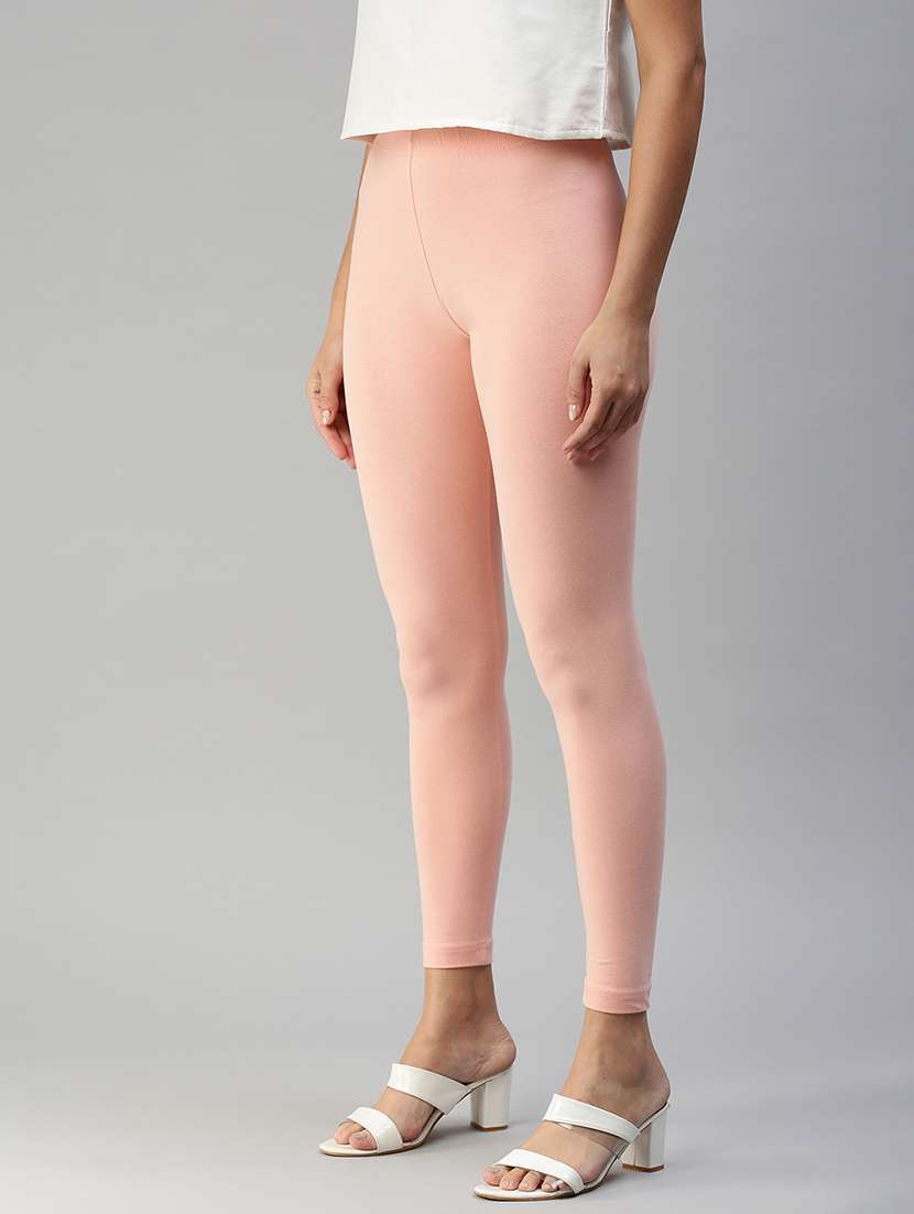 women solid mid rise ankle length legging - 21930322 -  Standard Image - 1