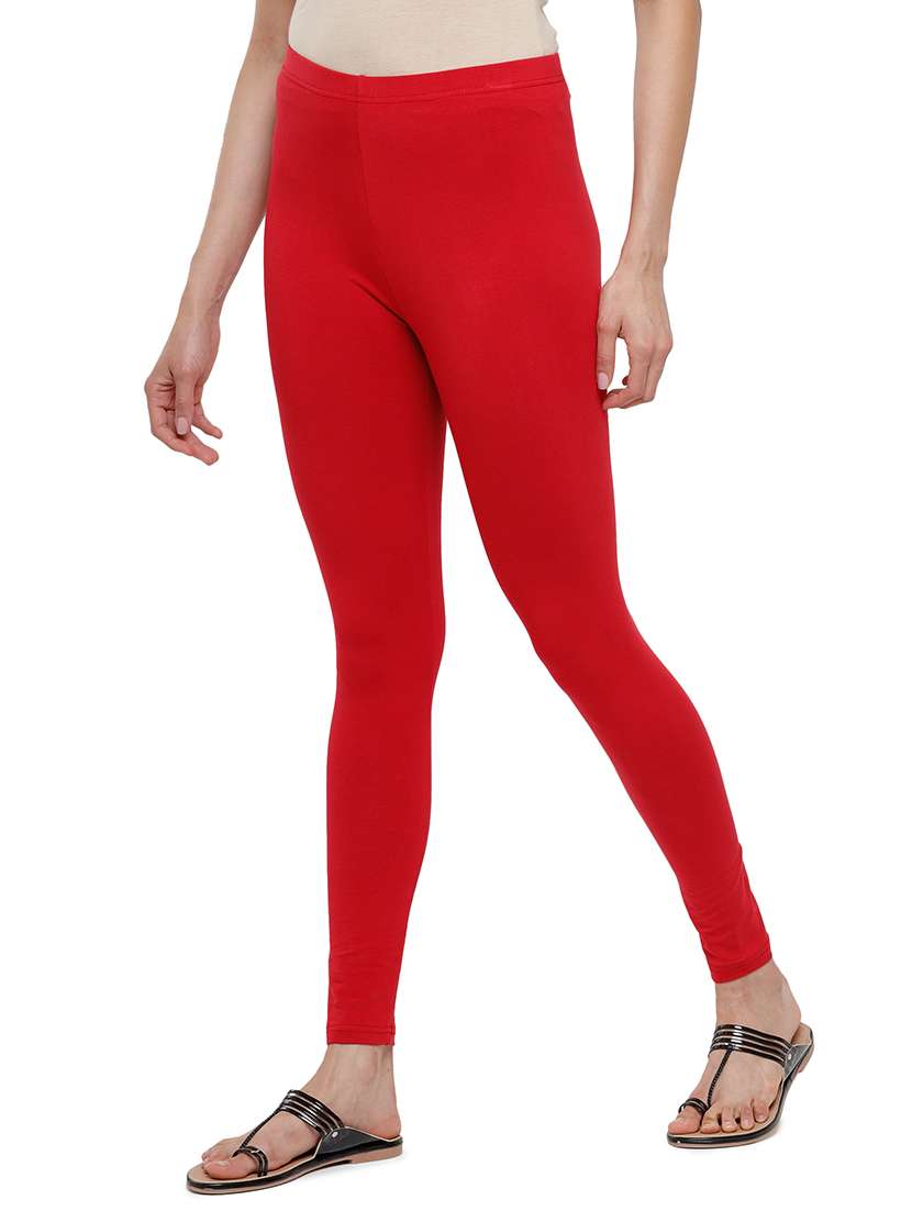 women solid mid rise ankle length legging - 21930328 -  Standard Image - 1