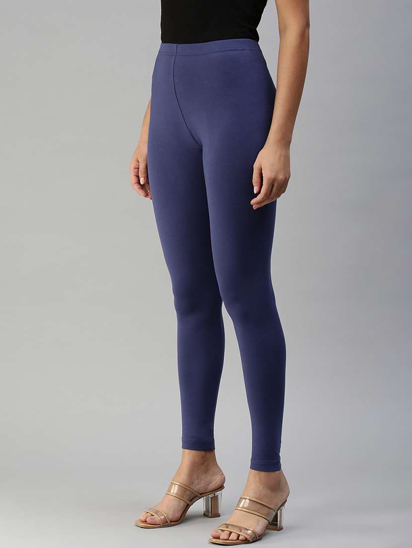 Women Solid Mid Rise Ankle Length Legging - 21930330 -  Standard Image - 1