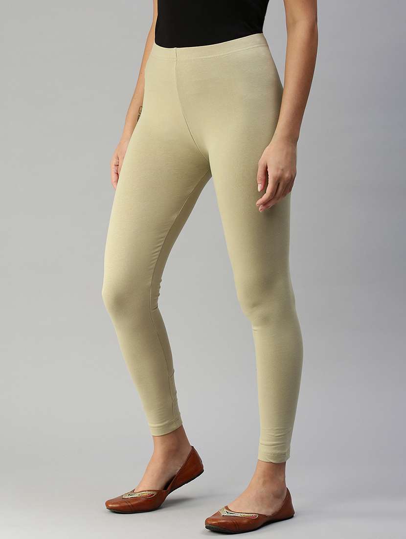 women solid mid rise ankle length legging - 21930341 -  Standard Image - 1