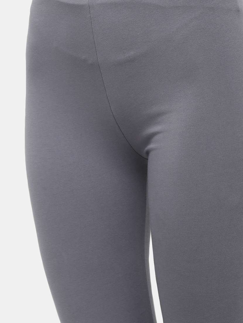 women solid mid rise ankle length legging - 21930354 -  Standard Image - 4