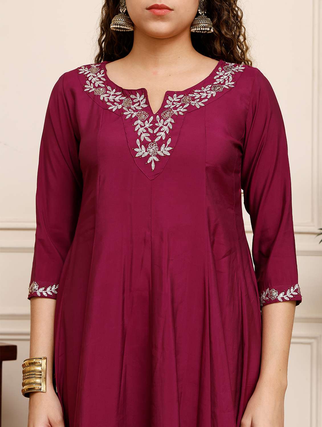 women three quarter sleeve kurta pant with dupatta set - 21930368 -  Standard Image - 4