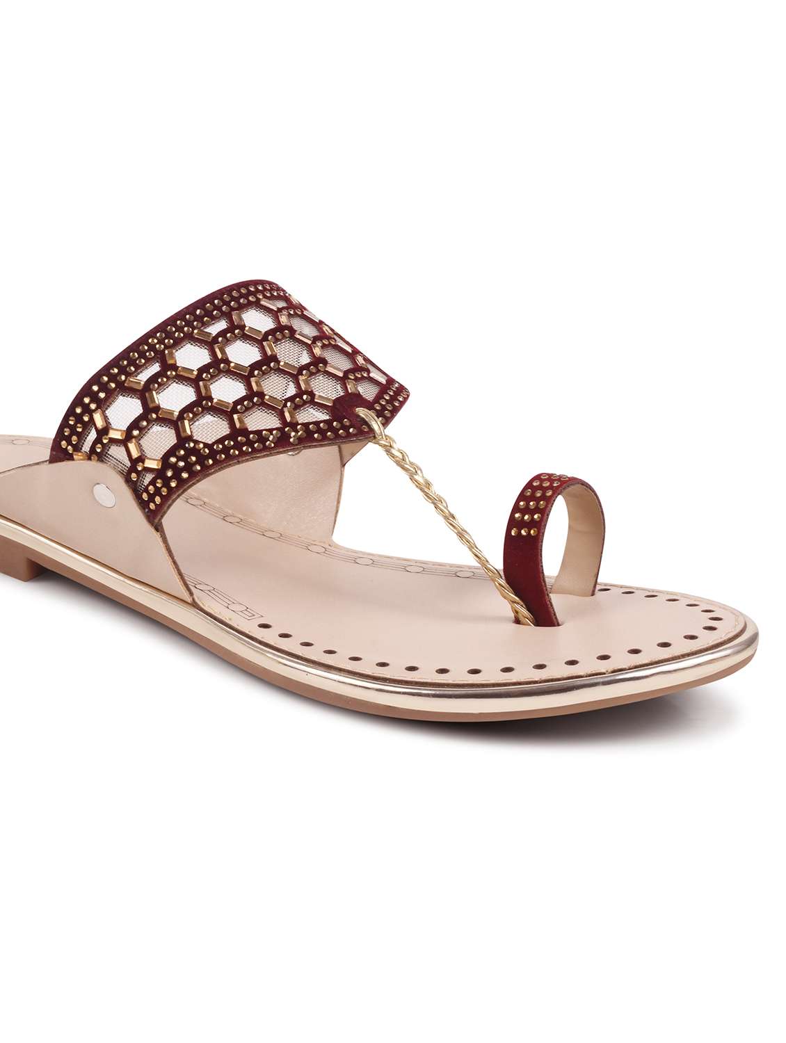 Women Embellished One Toe Kolhapuri