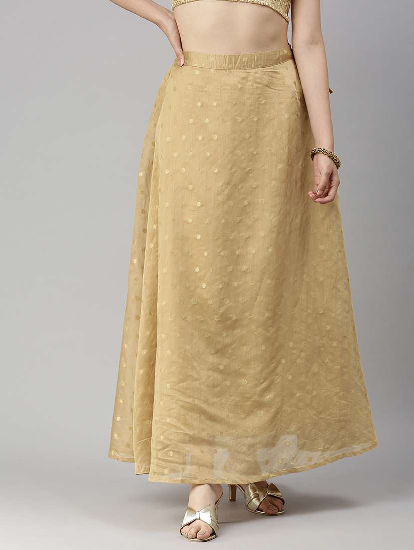 women foil printed mid rise flared skirt - 21930432 -  Standard Image - 1