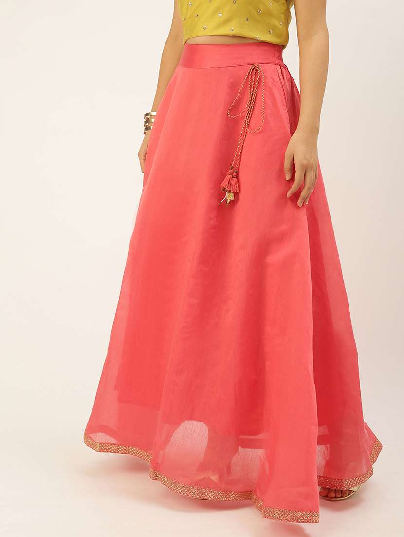 women solid mid rise flared skirt - 21930433 -  Standard Image - 1