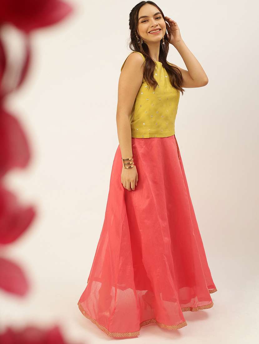 women solid mid rise flared skirt - 21930433 -  Standard Image - 4