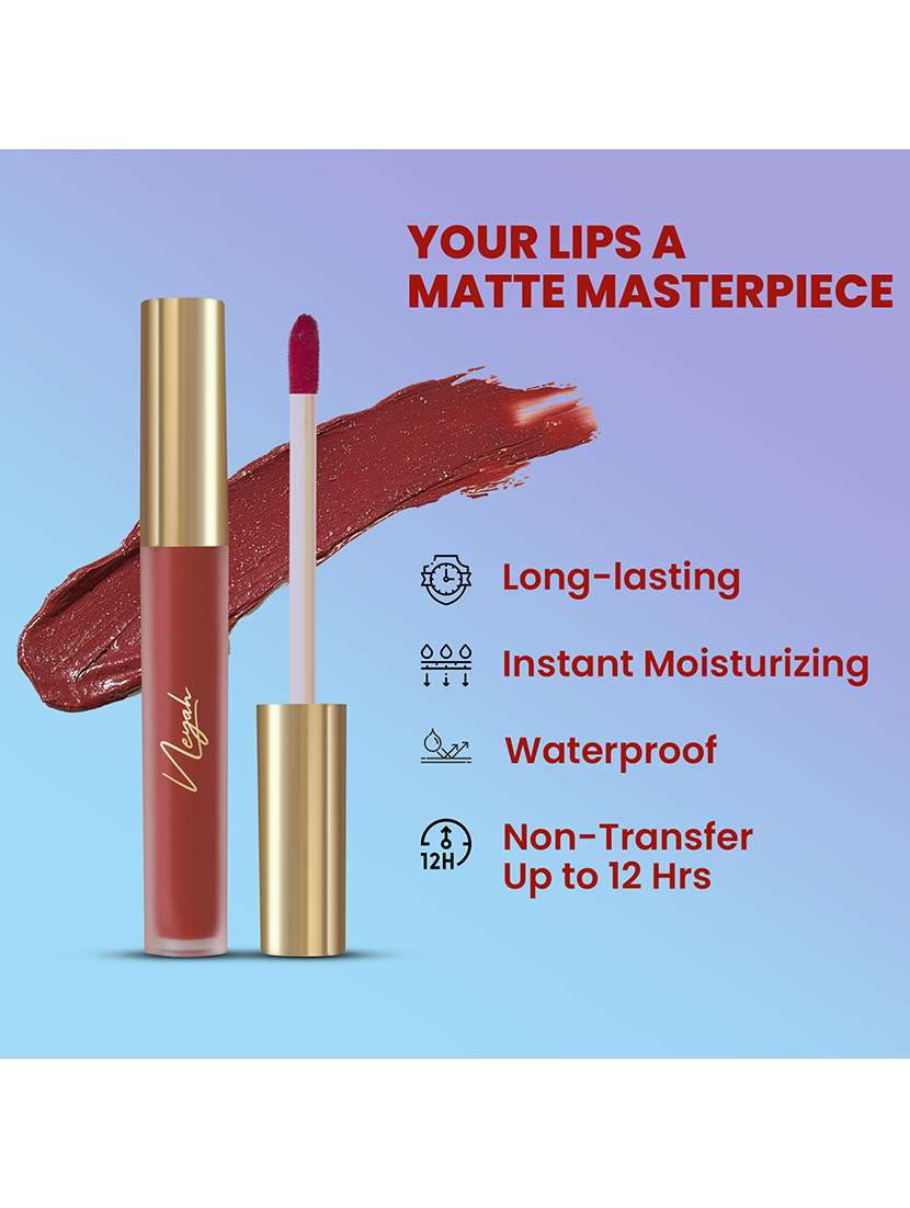 neyah luxe matte liquid lipstick (nightfall) - 21930461 -  Standard Image - 4