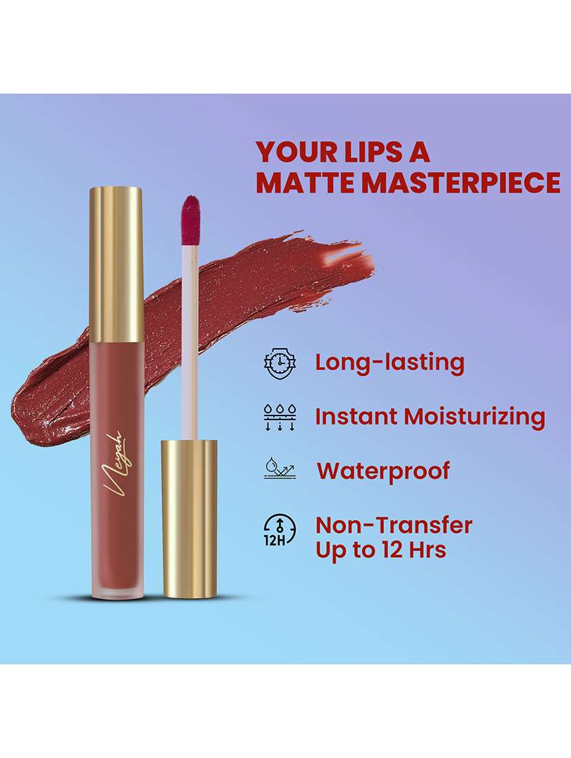 neyah luxe matte liquid lipstick (mauve) - 21930465 -  Standard Image - 4
