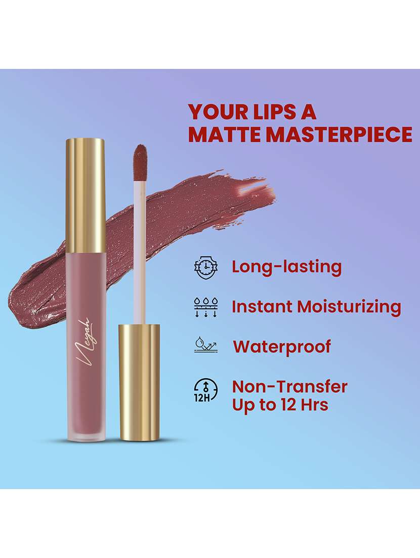 neyah luxe matte liquid lipstick (leo) - 21930468 -  Standard Image - 4