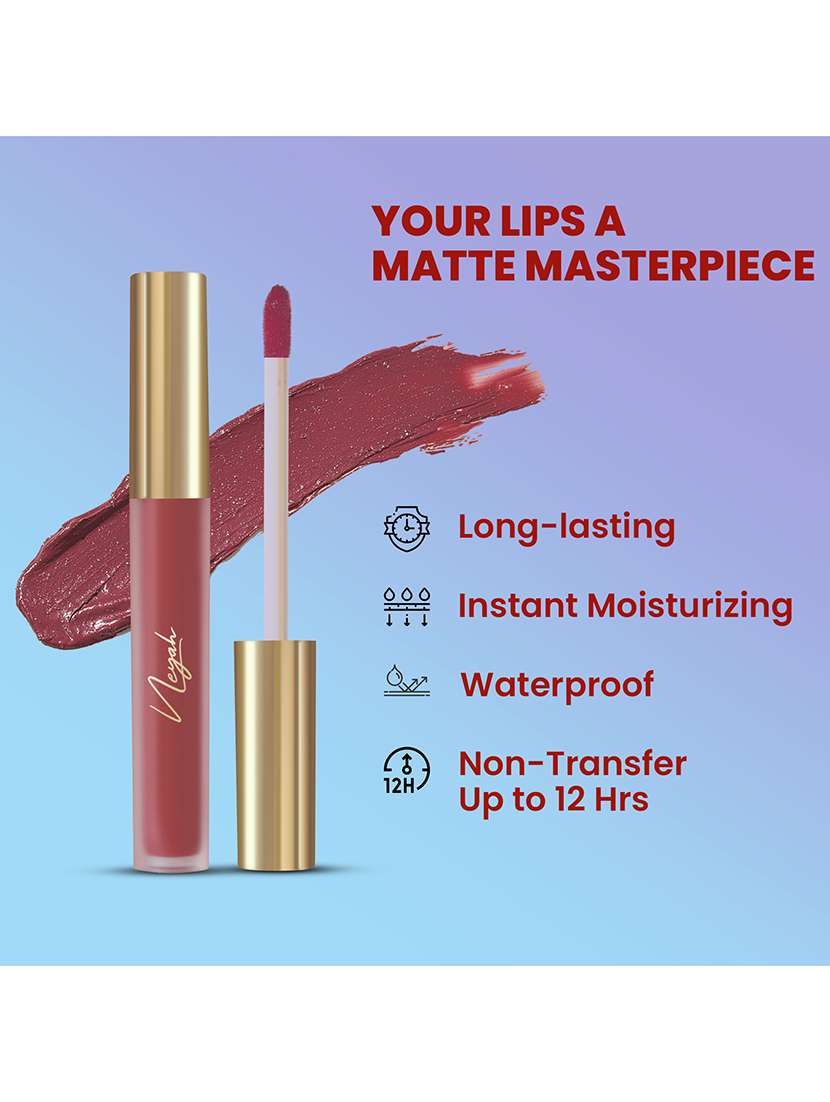 neyah luxe matte liquid lipstick (mucha) - 21930471 -  Standard Image - 4