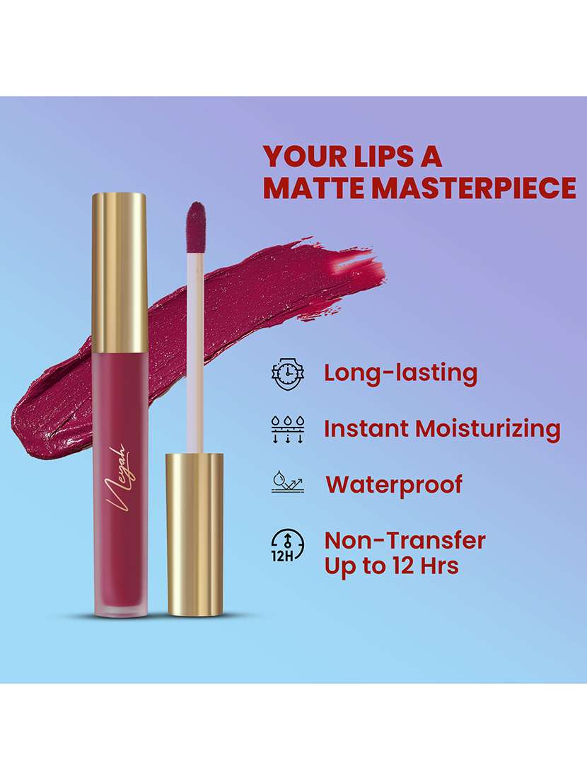 neyah luxe matte liquid lipstick (sunkissed) - 21930481 -  Standard Image - 4