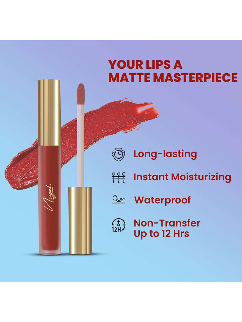 neyah luxe matte liquid lipstick (plumerai) - 21930482 -  Standard Image - 4