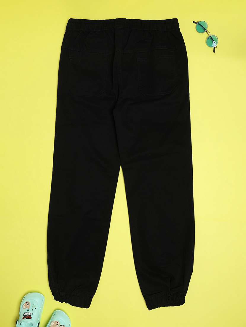 boys solid mid rise joggers - 21930491 -  Standard Image - 1