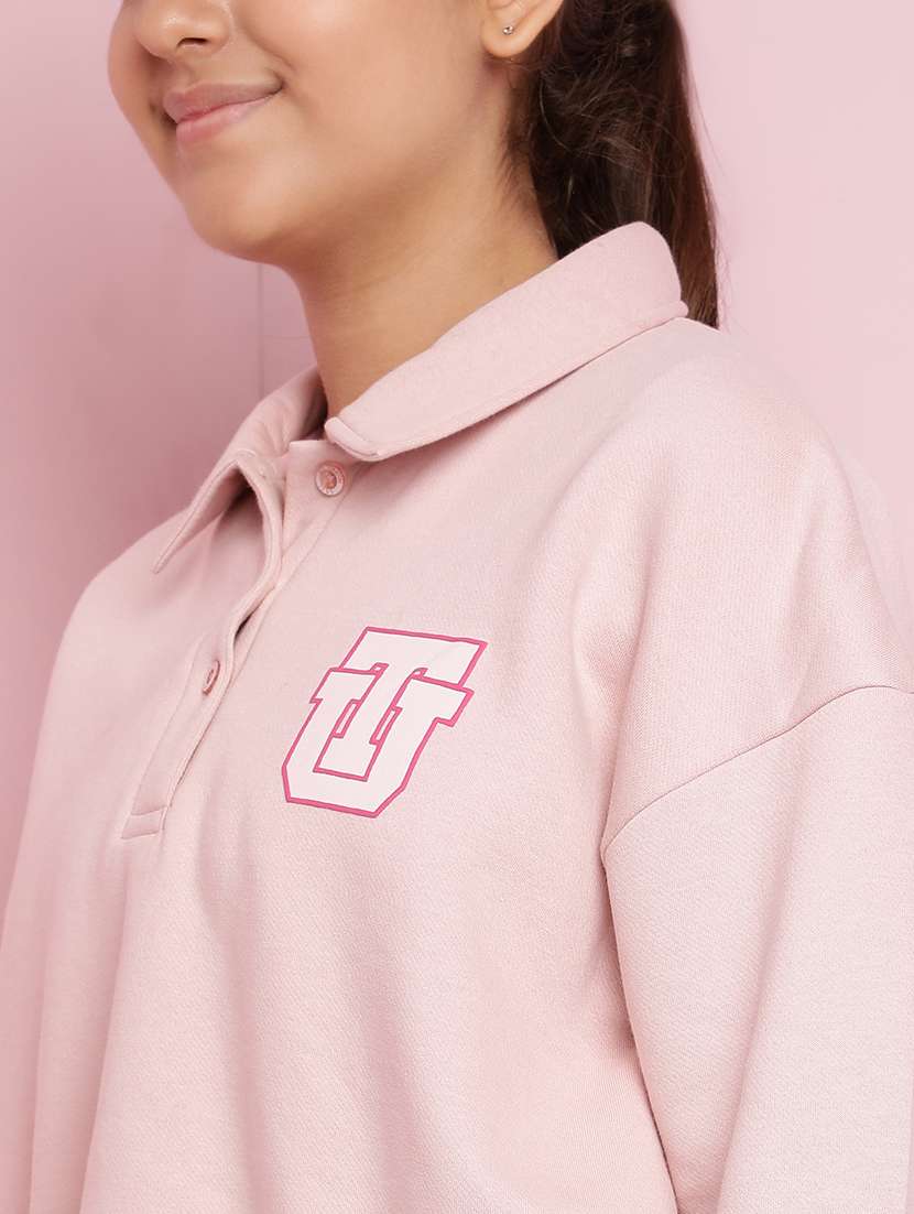 girls solid long sleeve active wear set - 21930691 -  Standard Image - 4