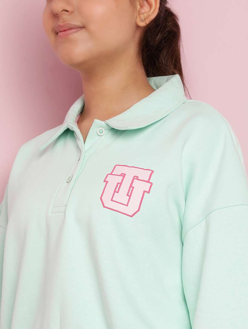 girls solid long sleeve active wear set - 21930692 -  Standard Image - 4