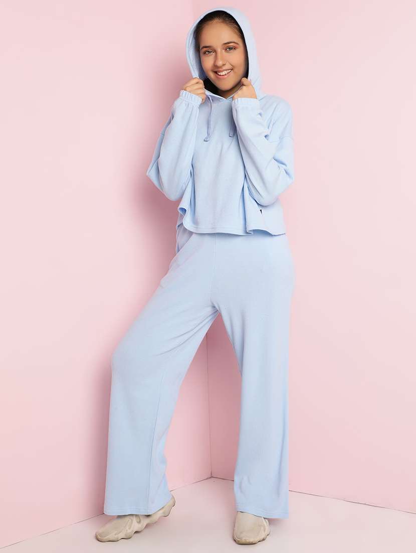 girls solid long sleeve active wear set - 21930693 -  Standard Image - 1