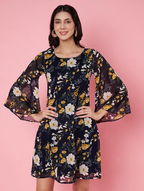 women floral printed bell sleeves a-line dress - 21930711 -  Standard Image - 0