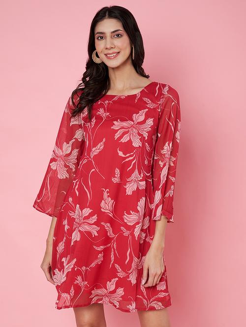 women floral printed bell sleeves a-line dress - 21930712 -  Standard Image - 0