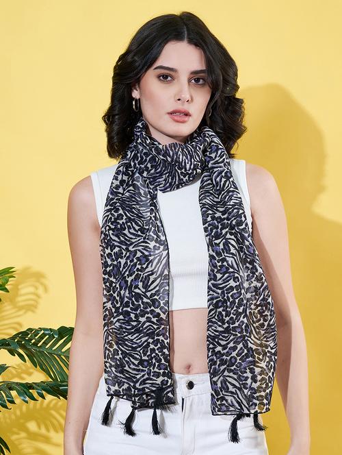 women black animal printed scarf - 21930733 -  Standard Image - 0