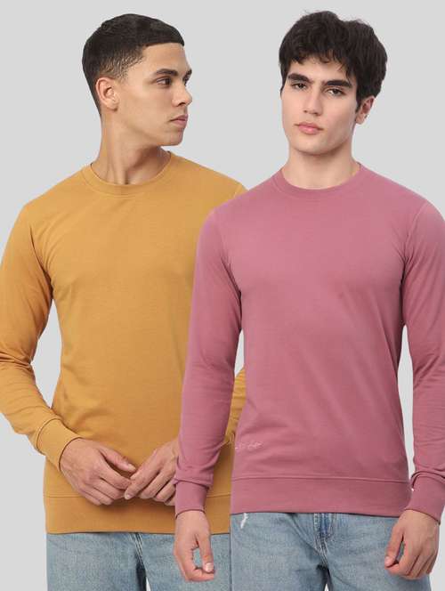 men pack of 2 solid long sleeves sweatshirt - 21930741 - Standard Image - 0