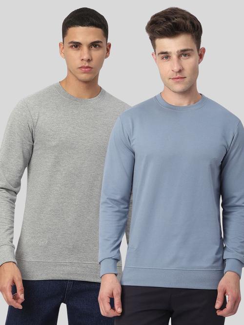 men pack of 2 solid long sleeves sweatshirt - 21930744 - Standard Image - 0