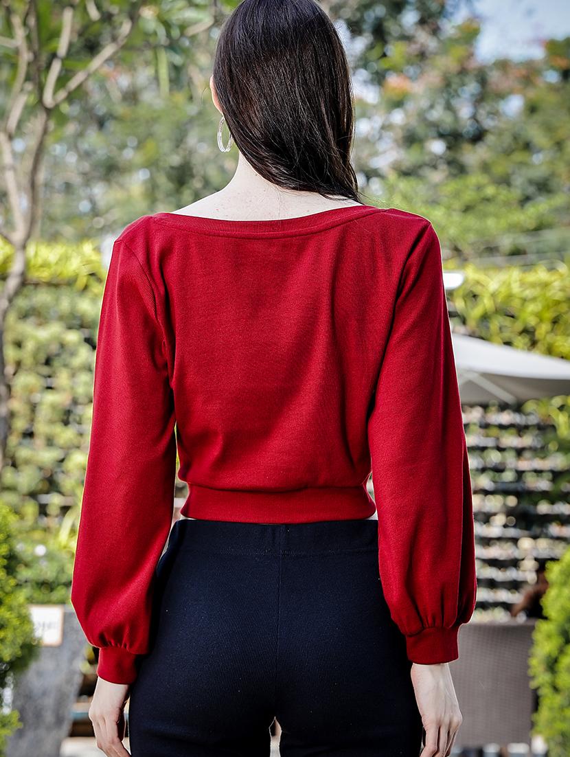 women's 3-in-1 versatile crop top with high neck inner & full sleeve outer - 21930746 -  Standard Image - 1