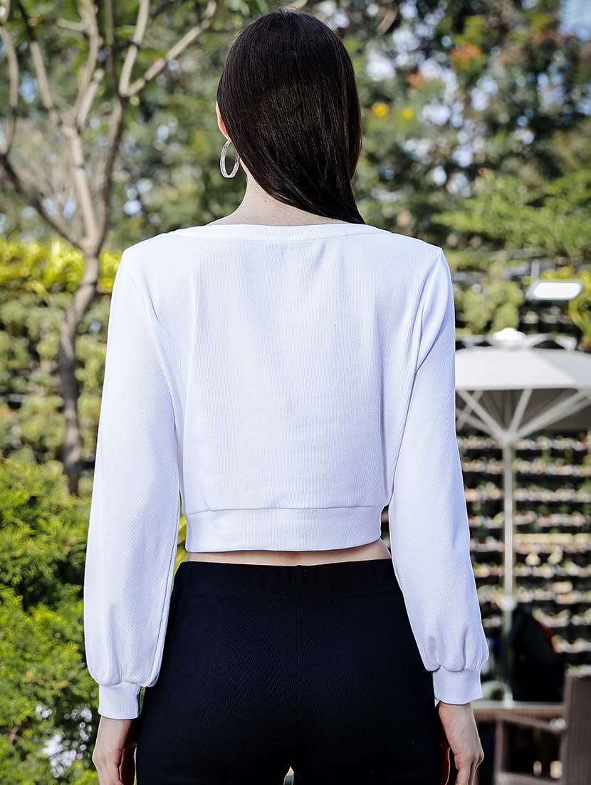 women's 3-in-1 versatile crop top with high neck inner & full sleeve outer - 21930747 -  Standard Image - 1